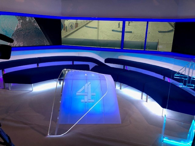 Channel 4 news set built by set2