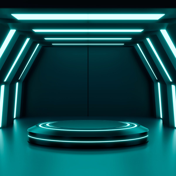 Mock up of lighting set